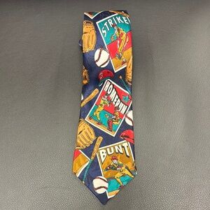 City 1 - Baseball Themed Tie with Colorful Graphics